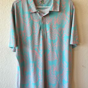Chubbies Performance Polo – Pineapple Print – Size Large – EUC